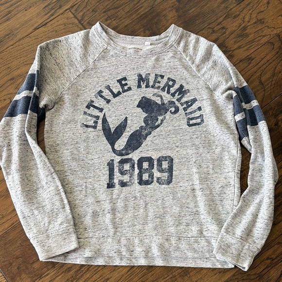 Gray Disney Little Mermaid 1989 Sweatshirt - Picture 1 of 3